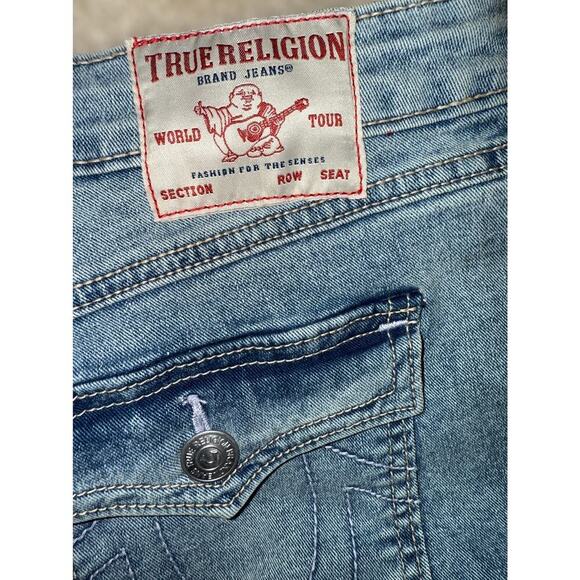 True Religion NWT Joey Mid-Rise Flare Jeans W33 – Vintage Med Wash Denim - Picture 9 of 11